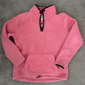 Victoria Secret Pink pink sherpa quarter zip!
